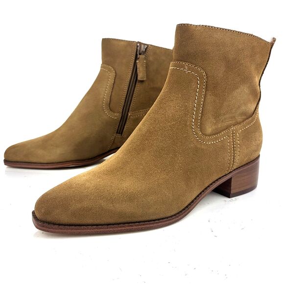 Cole Haan Naia Women's Booties Pointed Toe Block Heel Brown Size 6 US - Picture 1 of 11